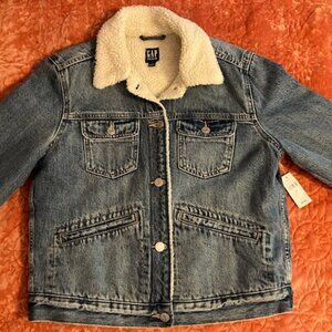 GAP SHERPA JEAN JACKET NEW
